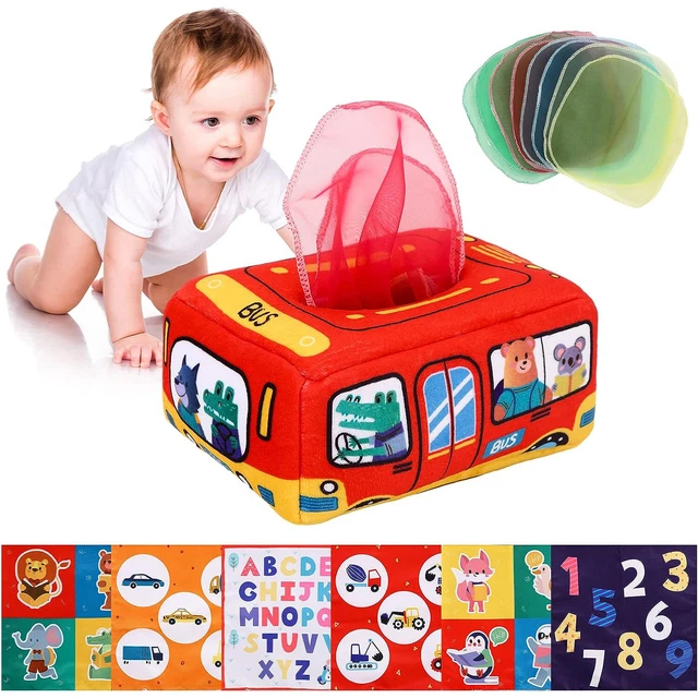 Baby Montessori Toys Tissue Box Toy Sensory Toys for Boy Girl Early Learning Toy
