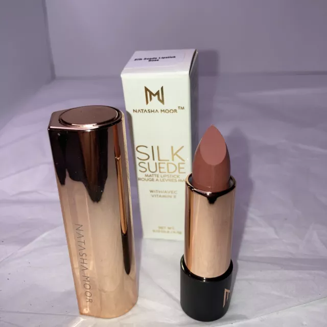 Natasha Moor Silk Suede Matte Lipstick, Color Boss With Vitamin E New In Box