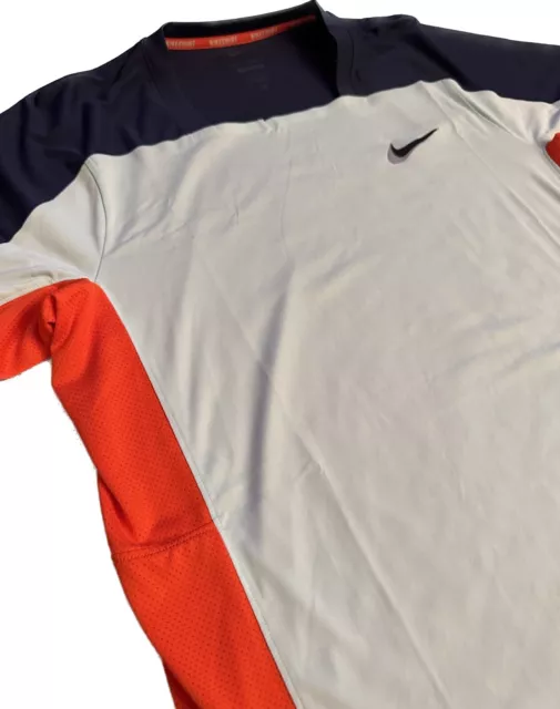 LARGE Nike Court ADV SLAM Tennis Shirt US OPEN Golf Top Jersey DN1820-474 Rafa