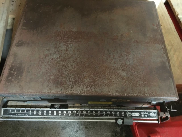 Alte Soehnle Waage antik Vintage Marktwaage 50 KG Balkenwaage Retro Sammlerstück