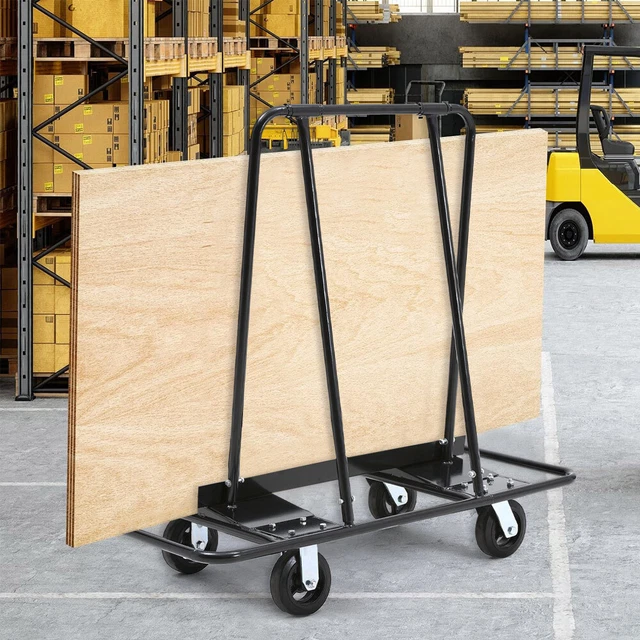 STEEL PLATFORM HAND Truck 2200lbs Drywall Plywood Sheet Cart Swivel