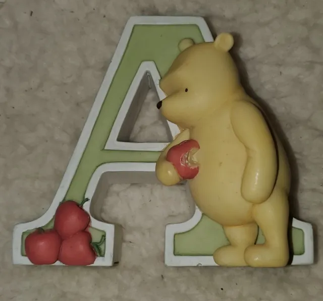 Disney Classic Winnie the Pooh Alphabet Letter A Michel & Co. Resin