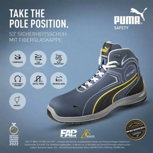 PUMA SAFETY Touring Blue SB ✓ UVP 115,00€ Sicherheitsschuhe wie S3 BWare ✓ NEU 3