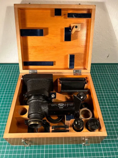 Carl Zeiss Jena Fotographisches Okular "Phoku" mit originaler Holzkiste. Selten!