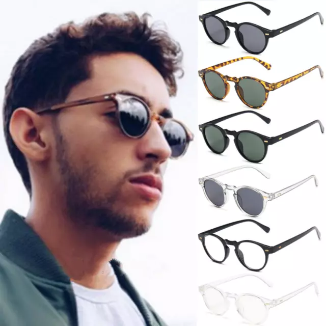 Classic Round Oval Circle Men Women Retro Vintage Fashion Sunglasses Shade UV400