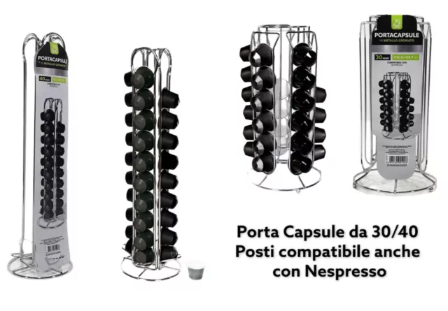 Stand Porte Capsules Café '30 40 Places Compatible nespresso Métal