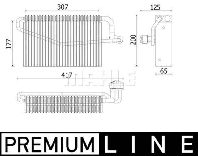 Vaporizzatore Mahle Aria Aria Aria Condizionata AE 163 000P per MERCEDES CLASSE Modello S203 W203 CLK