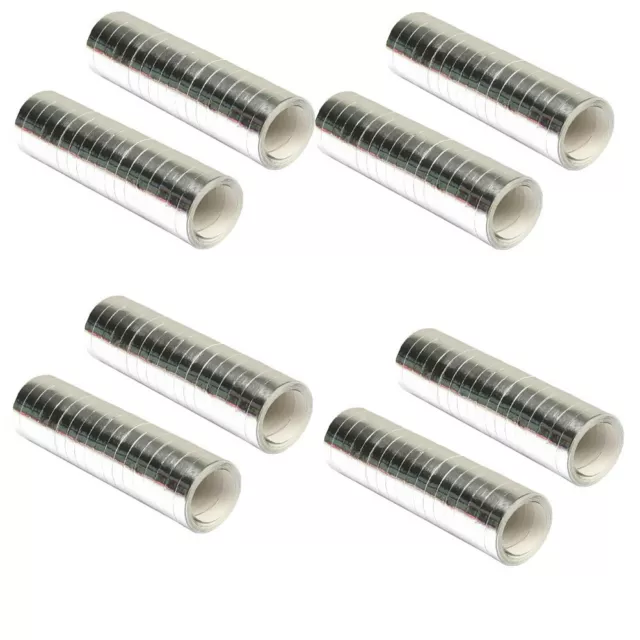 8 Rollos Fiesta Serpentinas Metálico Plata Nochevieja Metallstreifen Decoración