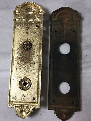 Victorian, Ornate Brass or Bronze Door Knob Plates 2