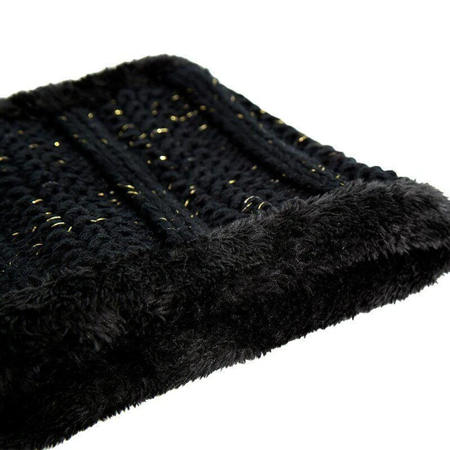 Set de Bufanda de Anillo y Gorro de Punto para Mujer ideal para Invierno 3