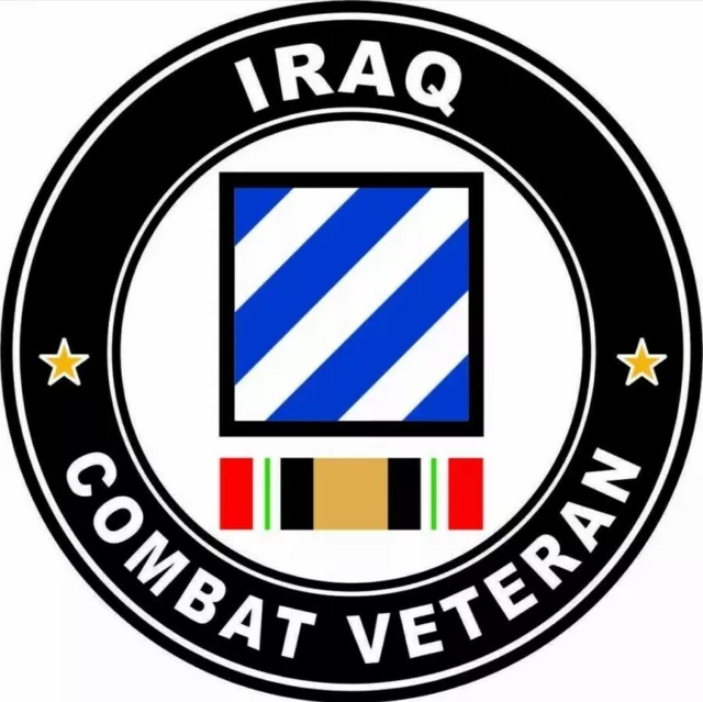 Iraq Combat Veteran Us Sticker Army Military Decal High Quality 3M Car Truck