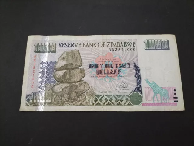 Zimbabue 1000 dólares 2003