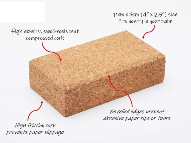 Cork Decorating Hand Sanding Block Fit for the Job 110mm x 60mm x 30mm Fast Ship 3