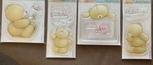 Card Stamping Forever Friends Teddy Clear Stamp Love, Birthdays, Valentine BNIP