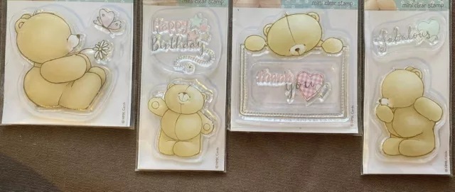 Kartenstempel für immer Freunde Teddy klar Stempel Liebe, Geburtstage, Valentinstag brandneu in Verpackung
