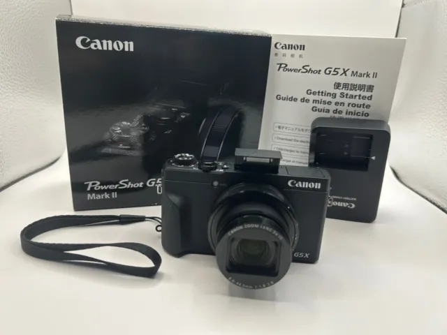Canon PowerShot G5 X Mark II 20.1MP Point & Shoot Camera Black Near Mint Box