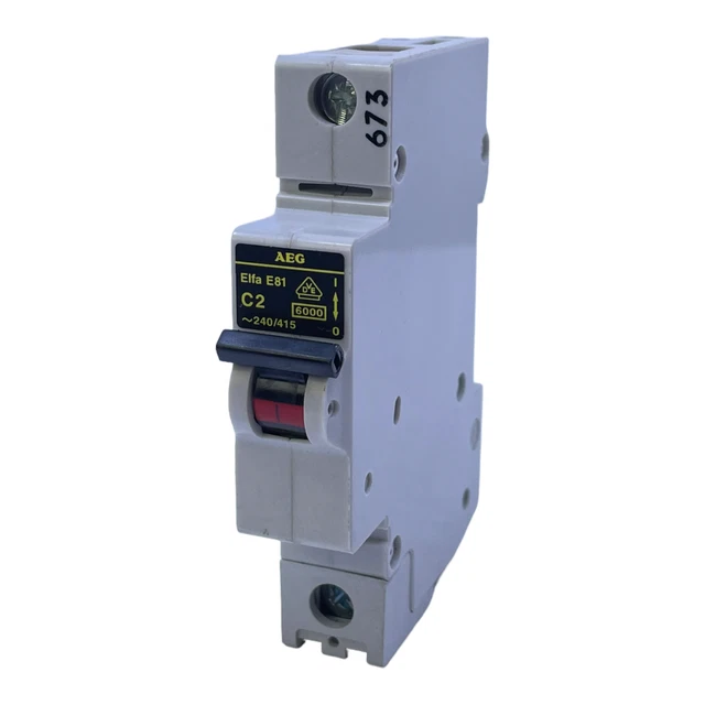 Lot De 3 Disjoncteurs Bipolaires AEG 16A 415V - Modèle E53S (occasion Fonctionnel)