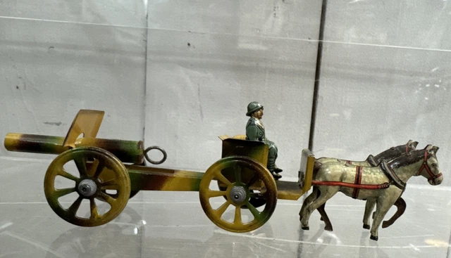 PENNY TOY ROULANTE MILITAIRE EN TOLE IMPRIMEE ORIGINE ALLEMAGNE 1920 CKO WWI
