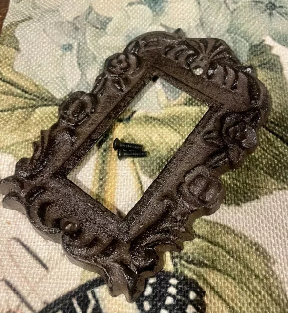 Cast Iron Single Switch Plate Outlet Cover GFCI Farmhouse Decorator Wall Rocker