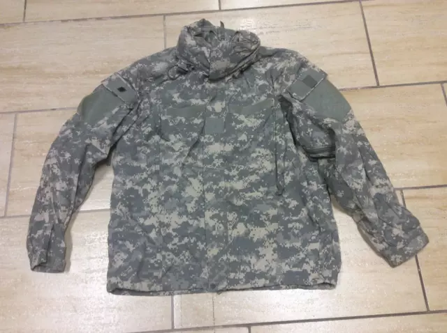 JACKET SOFT SHELL COLD WEATHER GEN III Military ACU Camo Hooded Med/Reg