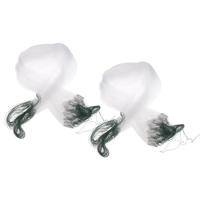 2x Filet De Pêche Avec Flotteur Piège à Poisson Monofilament Petite Maille