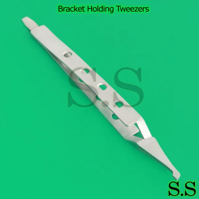 Dental Orthodontic Stainless Steel Bracket Holding Tweezers Surgical Instrument