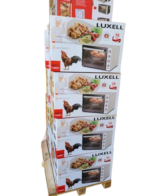 LUXELL Forno Elettrico Ventilato 70 LT Pizze Piatti Pollo Cottura 4 Manopole 2