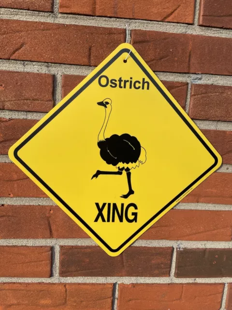 Ostrich Crossing Sign: 'Ostrich XING'. NEW!! KC creations Desert Animals