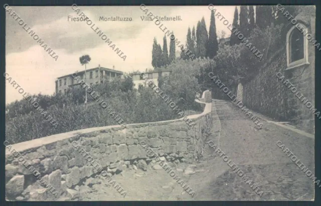 Firenze Fiesole Villa Stefanelli SCOLLATA cartolina ZG1118