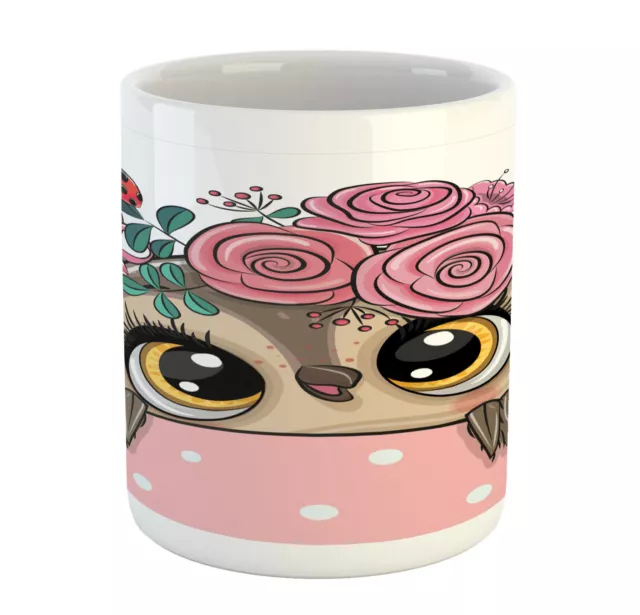 Ambesonne Animal Motif Ceramic Coffee Mug Cup for Water Tea Drinks, 11 oz