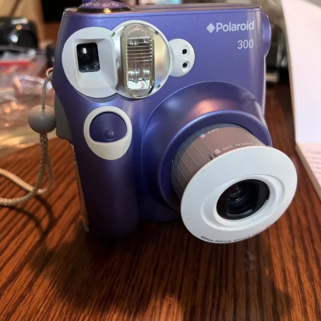 Polaroid 300 Purple Instax Mini Instant Film Camera Built in Flash No Film