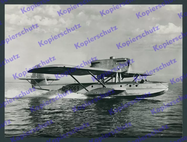 Foto Lufthansa Dornier Wal D-2069 Atlantikflug Stützpunktschiff Westfalen 1933