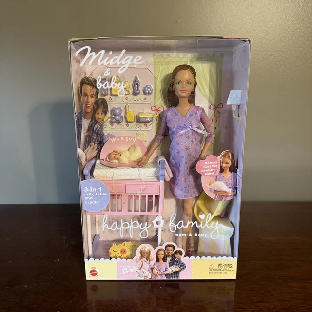 Doll House Accessories Happy Family Pregnant Mom Midge Doll Set