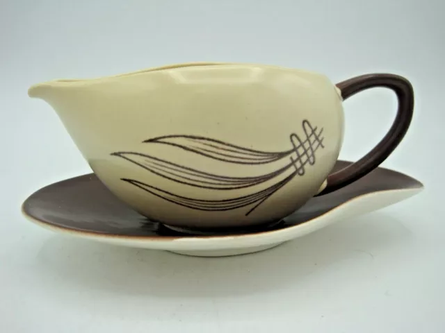 Carlton Ware Sauce Boat + Saucer. 'Windswept'  or 'Windrush' Australian Design.