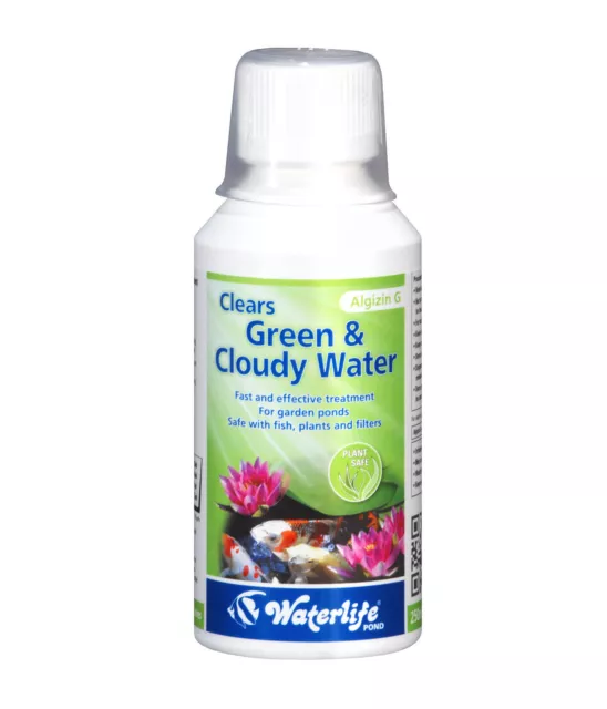 Waterlife Algizin G Étang Efface Vert & Trouble Étang Eau 1 Ltr Bouteille
