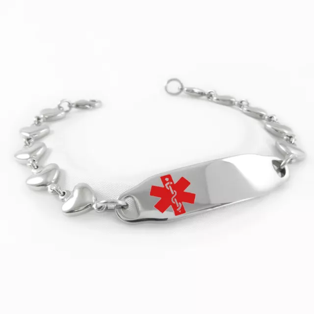 MyIDDr - Women's - Pre Engraved - DIABETES TYPE II Medical Alert ID Bracelet