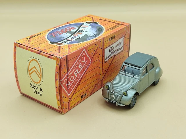 Miniature Citroën 2CV Grise Norev – Échelle 1:43 – Modèle Occasion Collection