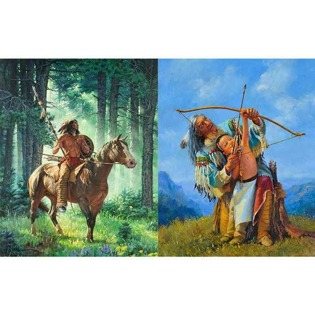 DIY DIGITAL PICTURE Indigenous People Frameless Painting By Number