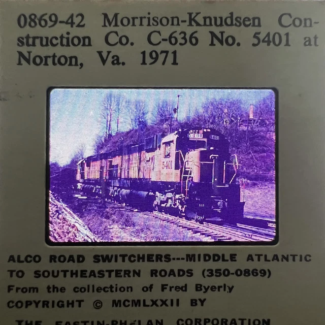 0869-42 Morrison-Knudsen Construction Co. C-636 No. 5401 at Norton, Va. 1971