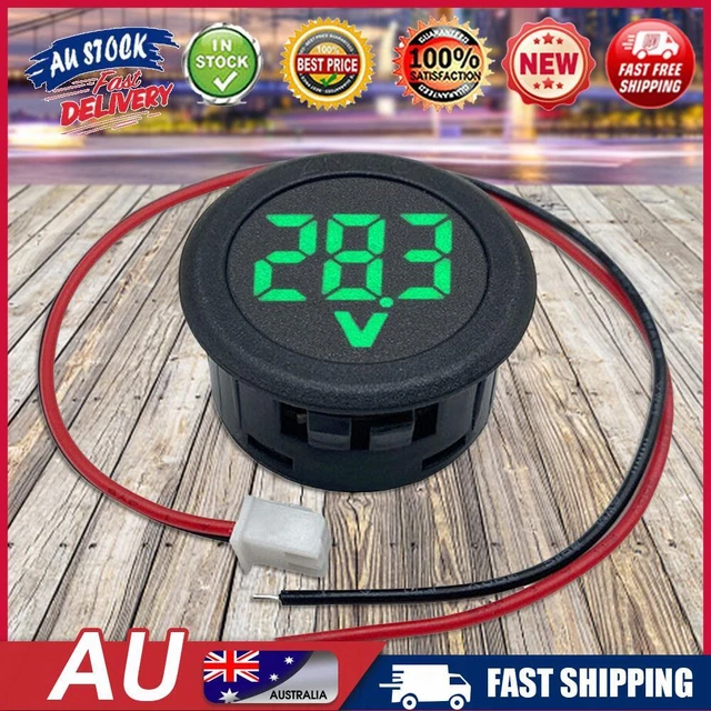 DC 4-100V Volt Detector Tester LED Digital Display Mini Voltmeter Round Two-wire