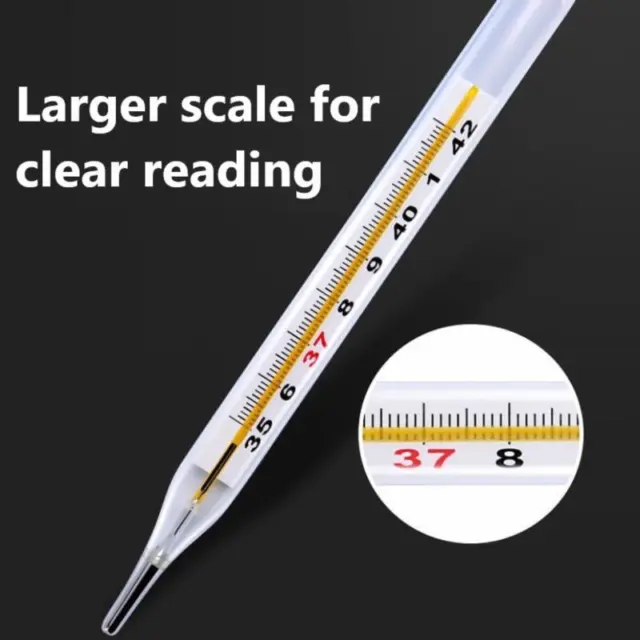 Medical Mercurial Glass Thermometer Large Screen Clinical Measurement Devixy
