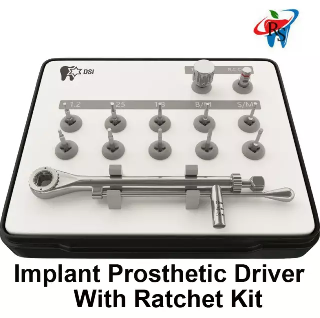 1pcs Dental Impl ant Prosthetic Driver With Ratchet Kit  Surg ical Tool