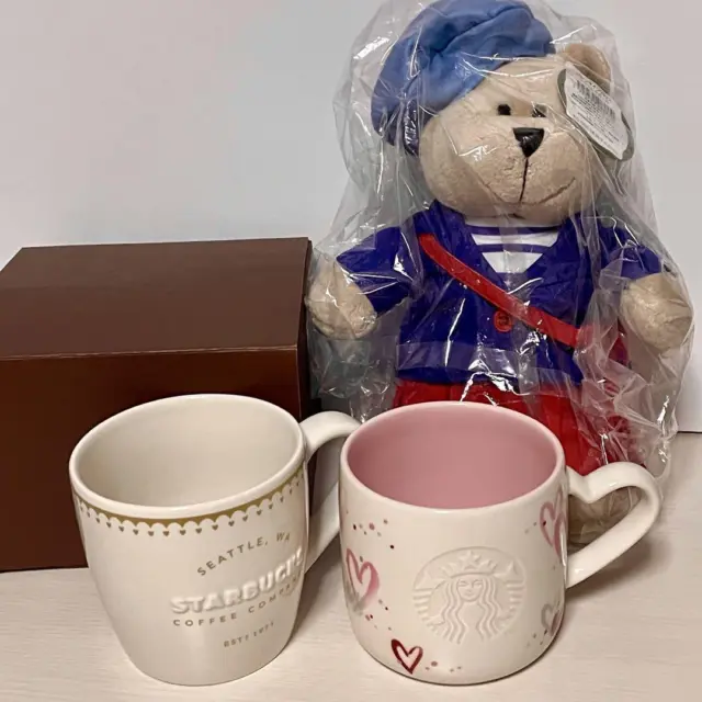 🌸 [New and unused] Starbucks Valentine ♡ Mug & Bearista Set ♡🌸 JAPAN 🌸 Bundle