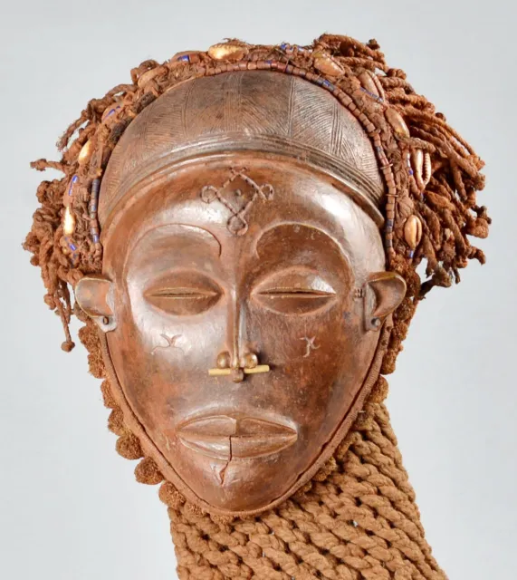 Fine Chokwe female Mwana Pwo Mask Tshokwe African Tribal Art 1821 3