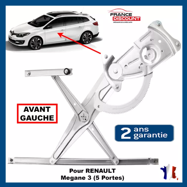 Leve Vitre AVANT GAUCHE pour MEGANE 3 Estate Break 5 Portes 807216718R