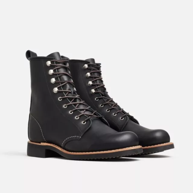 RED WING SILVERSMITH Short Lace Up Boot in Black Boundary Leather Women ...