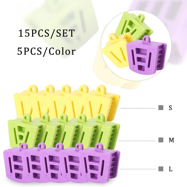 15 pcs Dental Silicone Mouth Opener Cheek Retractor Prop Mouth Bite Block Rubber