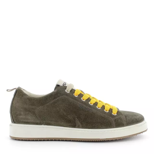 Sneakers Igi&co 5628433 camoscio verde militare Made in Italy 2