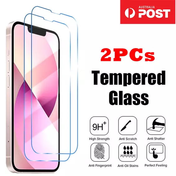 2X Tempered Glass Screen Protector For iPhone 15 14 13 12 11 Pro Max 8 PLUS X XR