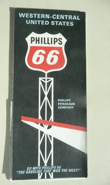 1967 Western United States road map Phillips 66 oil gas U.S. 30  99 101 route 66